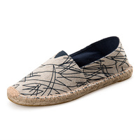 Espadrilles unisexes en toile de coton, chaussures plates décontractées, chaussures de plage d'été, chaussures de marche, prix bas, vente en gros