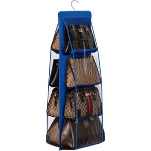 High Quality Oxford Fabric Double Sided Handbag Organizer Large Capacity Messenger Bag Storage Hanging Closet Function Space - Product Image 2