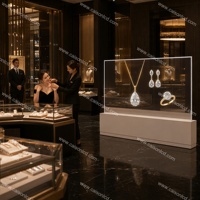 Écran tactile OLED transparent de 55 pouces, moniteur publicitaire sur pied pour les entreprises en libre-service, les métros, les centres commerciaux, OEM