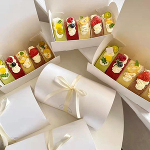 กล่องม้วนเค้กคริสต์มาสกล่องกลมบรรจุสำหรับขนมหวานชายามบ่าย - Product Image 1