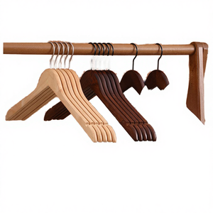 Perchas Clásicas de Madera de un Solo Nivel, Multifuncionales, con Acabado Lacado, Ecológicas, para Armario, Sala de Estar, Tienda de Ropa - Product Image 4