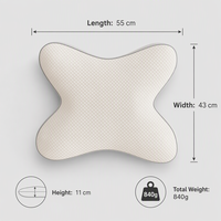 Oreiller cervical ergonomique en mousse à mémoire de forme pour couple, oreiller décoratif en mousse à mémoire de forme pour le cou, oreiller de voyage pour lit et décoration intérieure