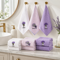 Serviette de Visage en Coton Épais Tissé Gaufré 280 GSM 30x30cm, Ultra Absorbante et Douce, Idéale pour la Famille, la Salle de Bain et la Cuisine (Vente en Gros)