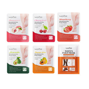 Mascarilla para Pies <span class=keywords><strong>de</strong></span> Melocotón y <span class=keywords><strong>Miel</strong></span> con Nicotinamida, Mascarilla Rejuvenecedora para Pies con Esencia <span class=keywords><strong>de</strong></span> Flores y Frutas - Product Image 4