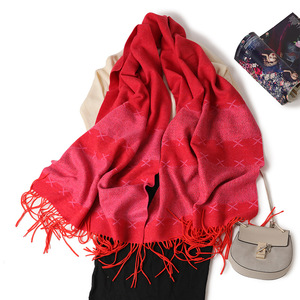 European American Style Women Solid Scarf, Winter Warm Lamb <b>Wool</b> Circle Yarn Casual Shawl - Product Image 4