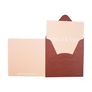 Nouvelles enveloppes pour souvenirs de bébé et pochettes pour cartes-clés d'hôtel, cartes de remerciement de luxe en carton avec enveloppe - Product Image 1