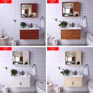 Mueble de tocador, barato, montado en la pared, para baño, tocador de lavabo, <span class=keywords><strong>muebles</strong></span> de color madera, granito, baño lavamanos - Product Image 1