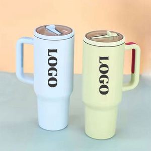 Vaso Térmico de Acero Inoxidable de 40 oz, Reutilizable, a Prueba de Derrames, Libre de BPA, con Asa y Pajita Abatible, Venta al Por Mayor - Product Image 2