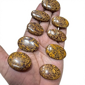 FAIJAN GEMS Jaspe Mariyam Naturel, Cabochon de pierre précieuse en vrac, poli, toutes tailles, cristal du Rajasthan, pour la fabrication de bijoux et de pendentifs, assortiment - Product Image 1