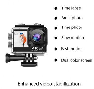 Cámara Deportiva de Acción con Estabilización Giroscópica, 4K 60FPS, Cámara para Selfies con Pantalla, WiFi, Control Remoto, Táctil y HDMI, Calidad Confiable - Product Image 6