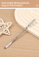 Set Alat Spatula & Palet Pencampur Mineral Double Ended, Tahan Lama untuk Aplikasi Rias Wajah, Merek StarBeat