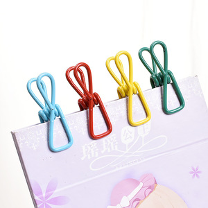 Clips de Metal Coloridos Multifuncionales para Ropa, Fotos, Toallas, Calcetines, Uso General, Color Aleatorio, Material de Hierro - Product Image 1