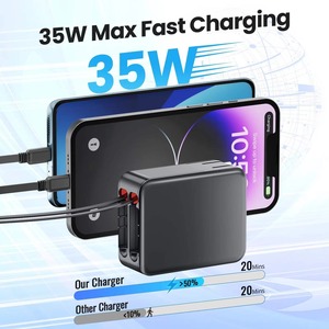 Hoàn Thành 35W gan sạc thiết lập với cáp có thể thu vào cho iPhone/cho ipad/cho AirPods/MacBook - Product Image 2