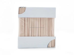 Spatole in Legno Personalizzate all'Ingrosso, Spatole Cosmetiche Monouso in Legno per Rimozione Peli di Sopracciglia o Corpo - Product Image 1