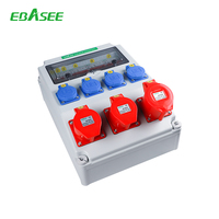 Boîte de prise murale industrielle EBASEE, rallonge électrique avec 2 prises EU, matériau en cuivre, courant nominal 63A, niveau IP54