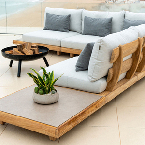Hiện Đại Không Thấm Nước Đồ Nội Thất Tếch Với Đệm Ban Công Sân Vườn Khách Sạn Ngoài Trời Sofa - Product Image 2