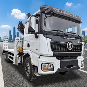 Camión de <span class=keywords><strong>Transporte</strong></span> Shacman X3000 de 8 Toneladas 6x4 con Plataforma Baja, Grúa Montada en Camión con Brazo Plegable y Escalera Hidráulica - Product Image 6
