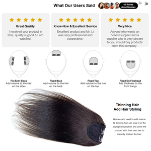 Extension <span class=keywords><strong>per</strong></span> <span class=keywords><strong>capelli</strong></span> umani con Clip in 100% Remy Hair extension con doppia estremità disegnate a doppia estremità imbottitura <span class=keywords><strong>per</strong></span> ispessimento e diradamento - Product Image 6
