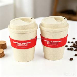 Gobelet à café en coque de riz de 12 oz avec couvercle à vis - Product Image 1