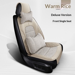 Coussin de <span class=keywords><strong>siège</strong></span> de voiture adapté à toutes les saisons, confortable, respirant, en coton et lin, coussin de selle simple de qualité supérieure - Product Image 6