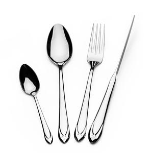 Ensemble de couverts modernes en acier inoxydable 304, forme diamant, qualité hôtelière 5 étoiles, écologiques, compatibles lave-vaisselle, fourchette - Product Image 3