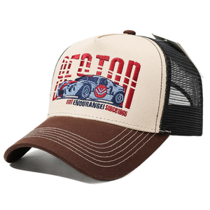 07-Polyester Cotton Embroidered Trucker <b>Cap</b> Breathable Mesh Baseball Hat Summer Baseball <b>Caps</b> - Product Image 2