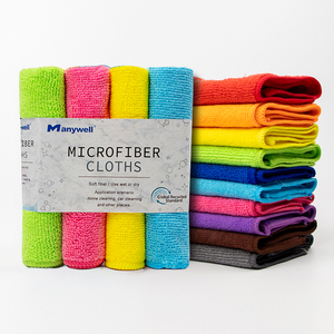 Chiffon de nettoyage en microfibre carré réutilisable à absorption d'eau supérieure pour la cuisine, la voiture et la vaisselle - Antibactérien et écologique - Product Image 1