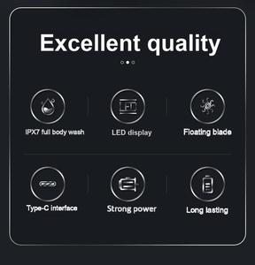 CITICITY Men's High Quality Home Beard <b>Shaver</b> Set 5-Piece IPX7 Waterproof USB Charging Blade Hairless <b>Shaver</b> - Product Image 6