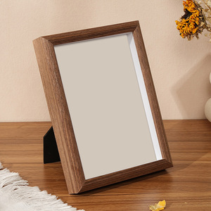 Cadre <span class=keywords><strong>photo</strong></span> en bois couleur naturelle, support rectangulaire en bois pour décoration murale ou de bureau, bois ajouré - Product Image 3
