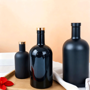 Tùy Chỉnh 50Ml <span class=keywords><strong>100Ml</strong></span> 200Ml 375Ml 500Ml 750Ml 1L Phong Cách Bắc Âu Rõ Ràng Glass Vodka Whisky Gin Brandy Tequila Dầu Ô Liu Chai Với Nút Chai - Product Image 2