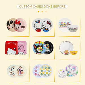 Factory Wholesale Bone China Dinnerware <b>Set</b> OEM/ODM Reactive Glaze Ceramic Porcelain Eco-Friendly American Style Dishwasher Safe - Product Image 5