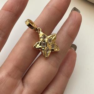 Colgante de Estrella de Plata Pura S925, Estilo Medieval Francés, Pentagrama, Diseño Simple y Moderno, Zirconia, Componente de Joyería Elegante - Product Image 3