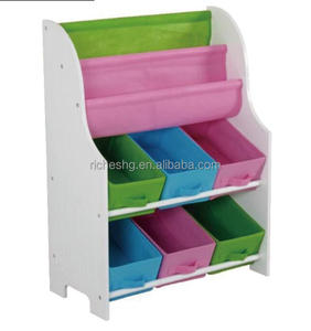 Enfants <span class=keywords><strong>livre</strong></span> support et étagère avec 6 bacs de rangement - Product Image 1