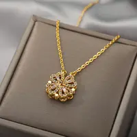 Lateefah colar de ouro 18k, feminino, jóias, pingente de cristal, coração, colar