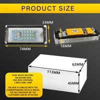 2 pièces - Ensemble d'éclairage de plaque d'immatriculation LED pour BMW E46 4D Sedan/5D Touring Série 3 Sedan Touring/Estate/Compact