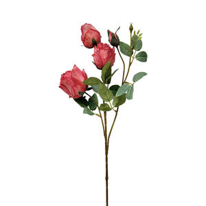 Fleurs artificielles en soie, roses, haute simulation, rose clair, rose foncé, décoration intérieure, bouquet de mariage, accessoires de photographie - Product Image 5