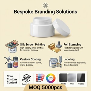 Pot vide de 15 ml pour gel cosmétique, pot de vernis gel UV avec base lestée pour emballage contemporain de maquillage et nail art en marque blanche - Product Image 5