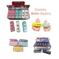 Balle anti-stress en forme de brique de Noël, sonore, à rebond lent, jouet sensoriel ASMR, cadeau pour soulager l'anxiété, vente en gros