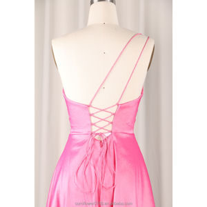 玫瑰红外贸正式女装套装吊带无背设计婚礼宴会晚礼服 - Product Image 3