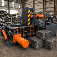 Compacteur hydraulique de ferraille métallique, machine de recyclage, presse à balles, presse à balles pour canettes en aluminium, 200 kg par balle, à vendre