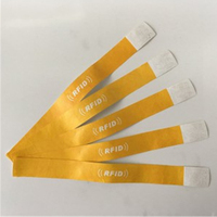 Pulsera NFC de papel Tyvek usada una vez con logotipo personalizado de 13,56 MHz para control de acceso a entradas de eventos