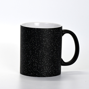 Cốc Sứ Thần Kỳ Điểm Sao 11Oz Màu Đen In Logo Tùy Chỉnh Trống Thăng Hoa Đổi Màu Với Nước Nóng - Product Image 1