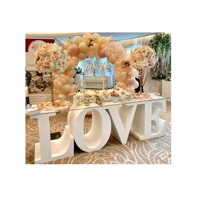 Mesa de letras de amor para decoración de escenario de boda, suministros de boda, eventos, mesa de pastel de bebé