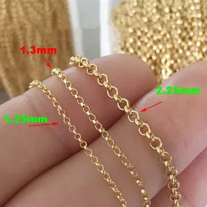 Sıcak satış moda 14K altın dolgulu takı Rolo zincir kolye kadınlar için DIY yapma