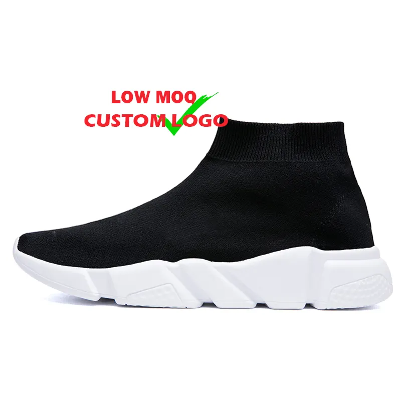 2022 Name Brand Flying Woven Zapatillas de Deporte Unisex Fashion Breathable Sport Sock Casual Shoes- for Man Sneakers