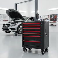 Nouvelle Arrivée - Chariot d'Atelier Robuste à 7 Tiroirs Verrouillables, Personnalisable, pour Réparation Automobile (OBM)