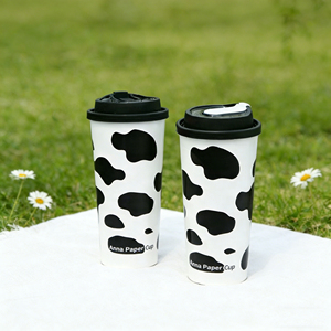 Gobelet en carton blanc double couche personnalisé, épais et anti-brûlure, avec couvercle, jetable, pour boissons chaudes, idéal pour les cafés et salons de thé - Product Image 2