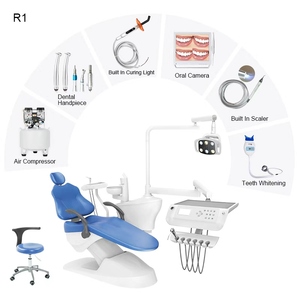 Fauteuil dentaire de luxe de haute qualité, ensemble complet avec compresseur d'air - Product Image 1