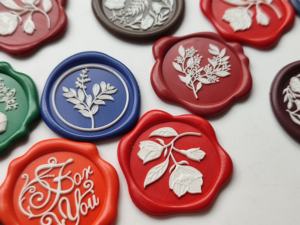 Двухцветная восковая печать этикетка для свадебных приглашений самоклеящаяся Упаковочная Клейкая восковая наклейка для упаковок - Product Image 3