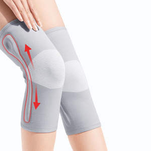 Genouillères antidérapantes japonaises 28 cm, épaisseur 5 mm, soutien pour le sport, la course à pied, unisexe, gris, lot de 2 - Product Image 4